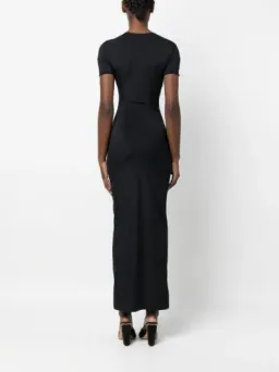 Christopher Esber Pierced Orbit Short Sleeve Midi Dress Black Size 14 for rent on The Volte - image 6