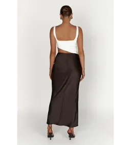 Meshki Asymmetric Cut  Maxi Dress Black and White Size XS/Au 6  for rent on The Volte - image 3