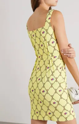 Emilia Wickstead Jude Mini Dress Light Green Printed Size AU 12 for rent on The Volte - image 2