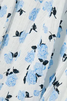 Emilia Wickstead Dena Floral Print Dress Swiss-dot Light Blue  Size AU 12 for rent on The Volte - image 5