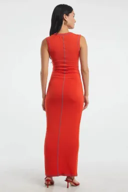 The Line By K Inez Dress Persimon Size 8 for rent on The Volte - image 5