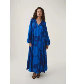 Aje Knowing  Belted Smocked Midi Dress Electric Rose Size AU 12  for rent on The Volte - image 2