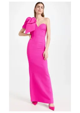 Rebecca Vallance Cecily Floor Length Gown Hot Pink Size 14 (altered) for rent on The Volte - image 1
