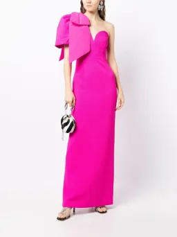 Rebecca Vallance Cecily Floor Length Gown Hot Pink Size 14 (altered) for rent on The Volte - image 3