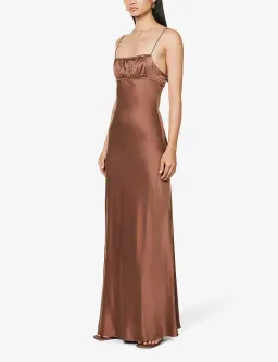 Bec & Bridge Amber Maxi Dress Brown Size 6 for rent on The Volte - image 1