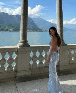 Rat & Boa Anais Maxi Dress Gown In Blue Sequin Size L / Au 12  for rent on The Volte - image 4