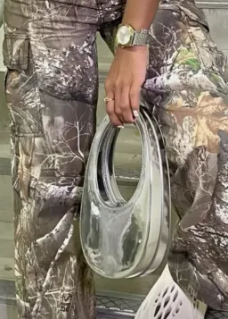 Coperni Silver Swipe Mini Leather Shoulder Bag for rent on The Volte - image 3