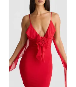 Melani The Label Red Floor Length Dress Red XS/Au 8  for rent on The Volte - image 2