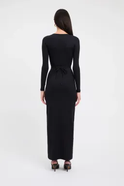 Kookai Sereya Maxi Dress Black  Size 6 for rent on The Volte - image 4