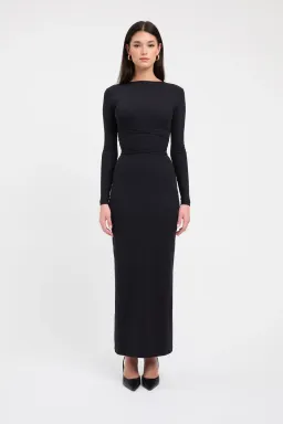 Kookai Sereya Maxi Dress Black  Size 6 for rent on The Volte - image 2