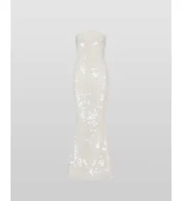 Rat & Boa Emmanuella Halter Maxi Dress in White Sequin Size XS / AU 6 for rent on The Volte - image 6