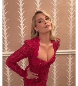 Rebecca Vallance Nicky Hilton Leyla Long Sleeve Midi Dress in Red Sequin Size XS / AU 6 for rent on The Volte - image 5