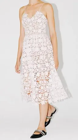 Self-portrait Azalea Guipure Lace Dress White Size AU 8 for rent on The Volte - image 4