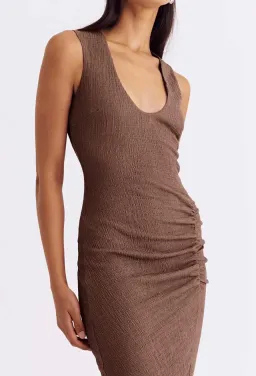 Suboo Jacqui Scoop Neck Maxi Dress in Mocha Size XS / AU 6 for rent on The Volte - image 4