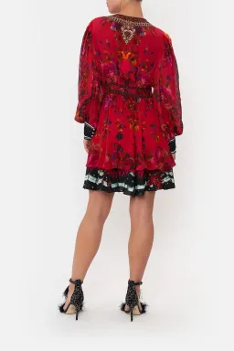 Camilla Button Front Frill Mini Dress View From The Veil Size S / AU 10 for rent on The Volte - image 2