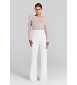 Nadine Merabi Amelia Jumpsuit White Size 8  for rent on The Volte - image 1