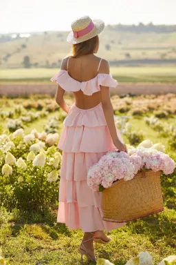 Alamour the label Lupita Dress Pink Size 8  for rent on The Volte - image 2