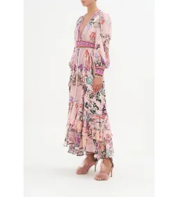 Camilla Long Button Front Dress Mad As A Snake Pink Size S / AU 10 for rent on The Volte - image 2