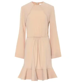 Chloe Crêpe Mini Dress in Beige Size AU 8 for rent on The Volte - image 4