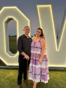 Innika Choo Ric Rac Patchwork Sequin Maxi Dress Purple One Size for rent on The Volte - image 7