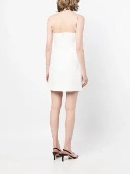Rachel Gilbert Bodie Cut Out Sleeveless Cocktail Mini Dress White Size 10 for rent on The Volte - image 3