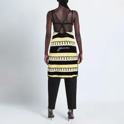 Ganni Striped Crochet Knit Slip Mini Dress Multi Size S / AU 8 for rent on The Volte - image 9