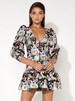 Mossman Secret Garden Mini Dress Black Floral 8 for rent on The Volte - image 1