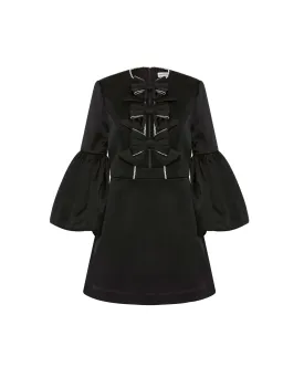 Rebecca Vallance Augustine Long Sleeve Mini Dress Black Size 6 for rent on The Volte - image 6