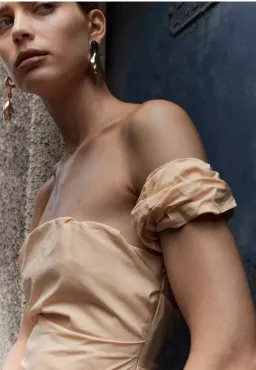 Sir the Label Carmen Draped Gown Light Peach Size 6 for rent on The Volte - image 7