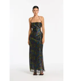 Sir The Label Valerio Tie Halter Midi Dress in Jardin Floral Size 8  for rent on The Volte - image 1
