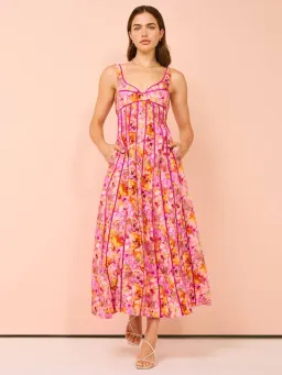 Acler Hansley Midi Dress in Lotus Size AU 12 for rent on The Volte - image 1