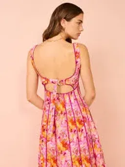 Acler Hansley Midi Dress in Lotus Size AU 12 for rent on The Volte - image 3