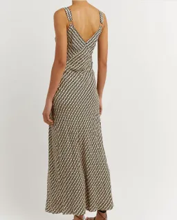 Dissh Marlow Beige Geo Midi Slip Dress for rent on The Volte - image 3