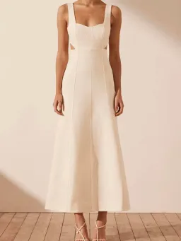 Shona Joy Amura Bustier Midi Dress, Size 12. for rent on The Volte - image 1