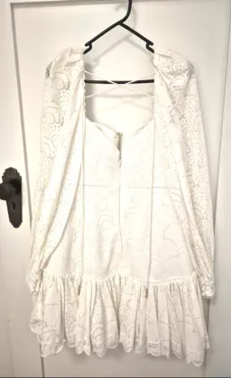 Acler White Mini Dress with Lace Detailing for rent on The Volte - image 2