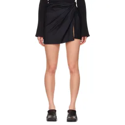 Anna Quan Emelia Ruched Mini Skirt Black Size 12  for rent on The Volte - image 4