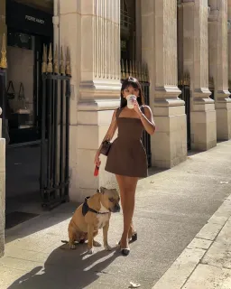 Odd Muse The Ultimate Muse Structured Mini Dress Chocolate Size S / AU 8 for rent on The Volte - image 6