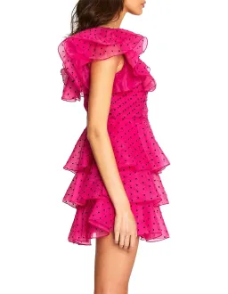 Alice McCall Space Odyssey Frilled Mini Dress Hot Pink Size 8 for rent on The Volte - image 4