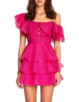Alice McCall Space Odyssey Frilled Mini Dress Hot Pink Size 8 for rent on The Volte - image 2