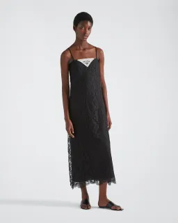 Prada Lace Midi Dress Black Size 36 / AU 4 for rent on The Volte - image 1