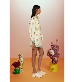 Alémais Holiday Go-to Embroidered Shirt and Skirt Print Size AU 14 for rent on The Volte - image 5