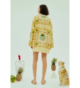 Alémais La Musica Tunic Dress Yellow Print Size AU 12 for rent on The Volte - image 5