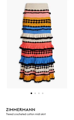 Zimmerman Crocheted Skirt Multi Size 1 / AU 10 for rent on The Volte - image 3