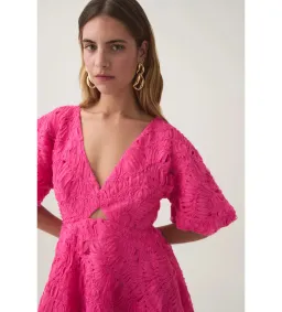 Aje Florential Mini Swing Dress Azalea Pink Size AU 12 for rent on The Volte - image 2