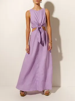 Kivari Ellie Cut Out Maxi Dress Lilac Size 16 for rent on The Volte - image 3