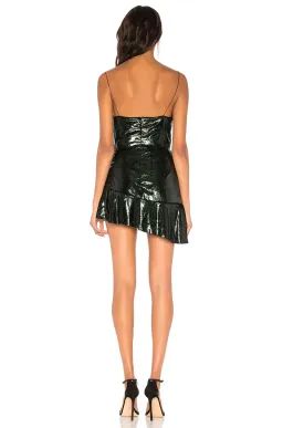 Bec & Bridge Into the Groove Mini Dress | Deep Emerald Green | Size 12 for rent on The Volte - image 4
