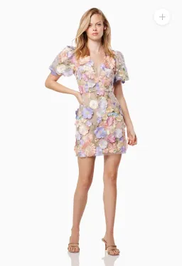 Elliatt Anthea 3D Lace Mini Dress Purple Size 8 for rent on The Volte - image 6