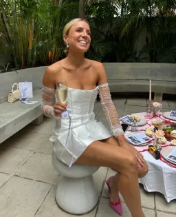 Eliya The Label Kayla Mini Dress White Size 10  for rent on The Volte - image 6