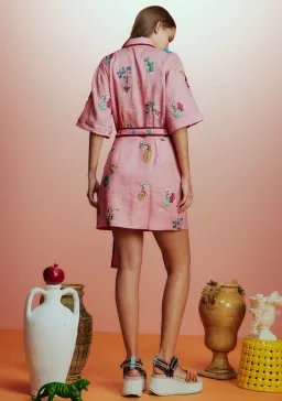 Alemais Timmy Embroidered Mini Dress Pink Size 14 for rent on The Volte - image 3