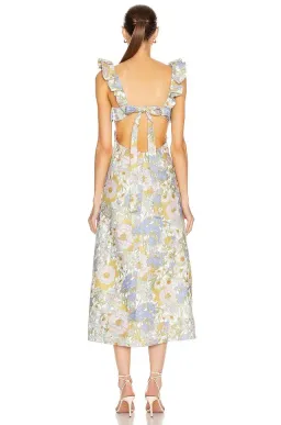 Zimmermann Super Eight Frilled Midi Dress Floral Size 1 / AU 10 for rent on The Volte - image 3